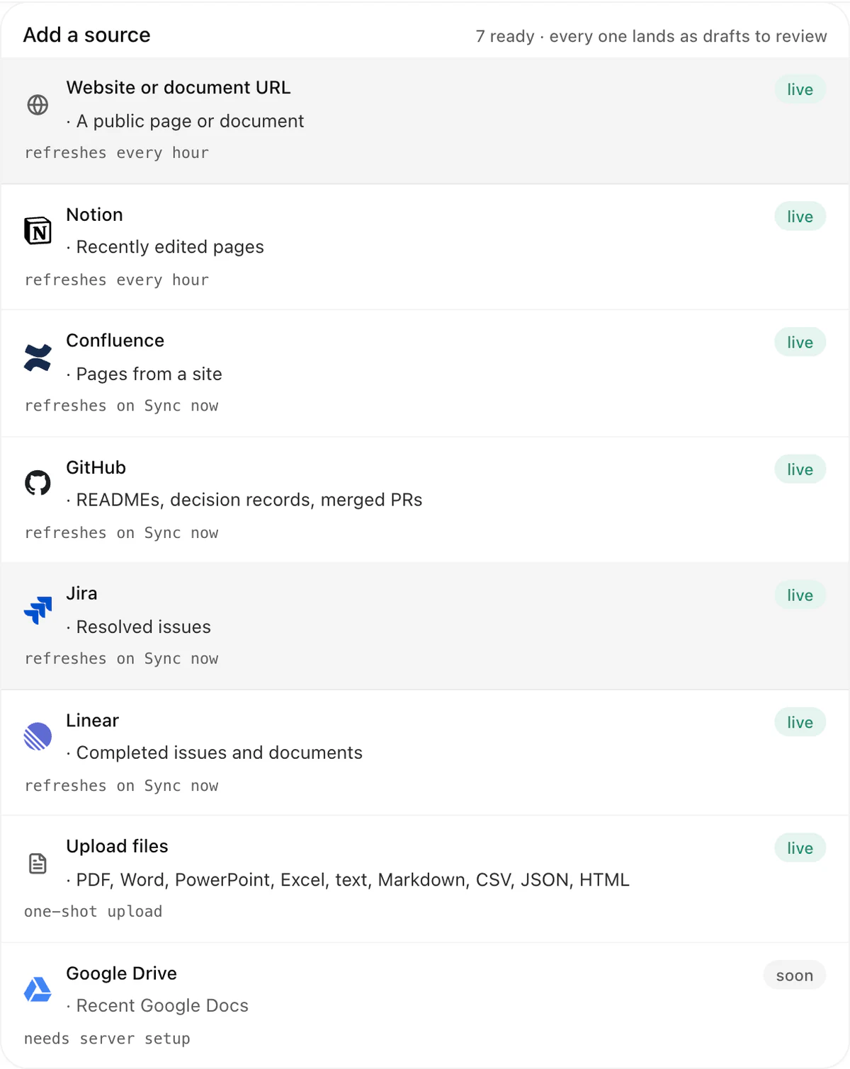 File upload in the Them AI knowledge-source picker