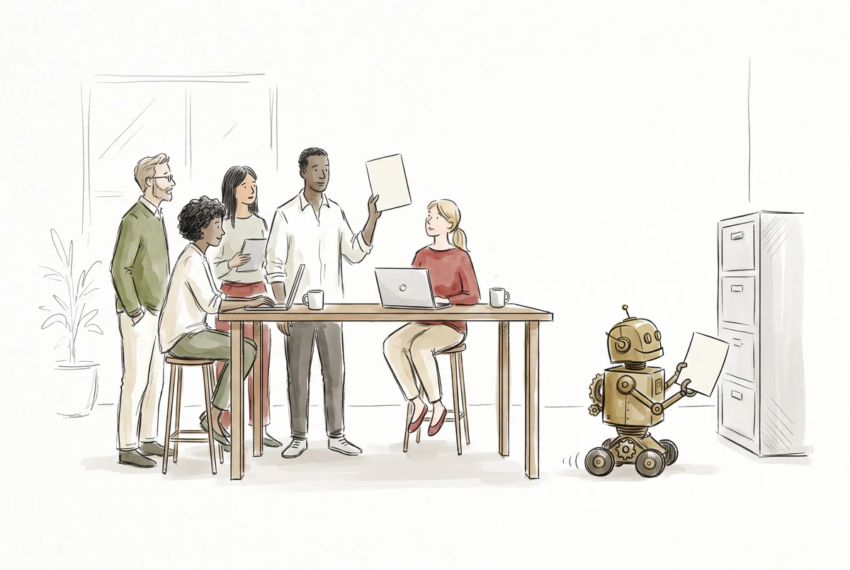 People and AI teammates keeping the reasoning from a conversation as company knowledge
