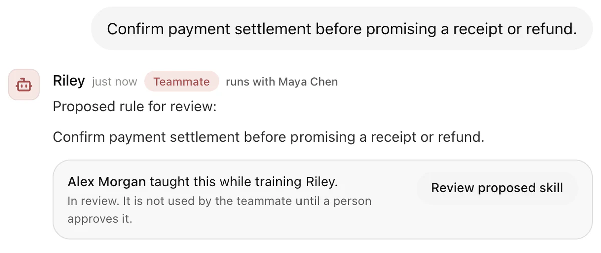 A human correction and Riley’s draft rule awaiting review